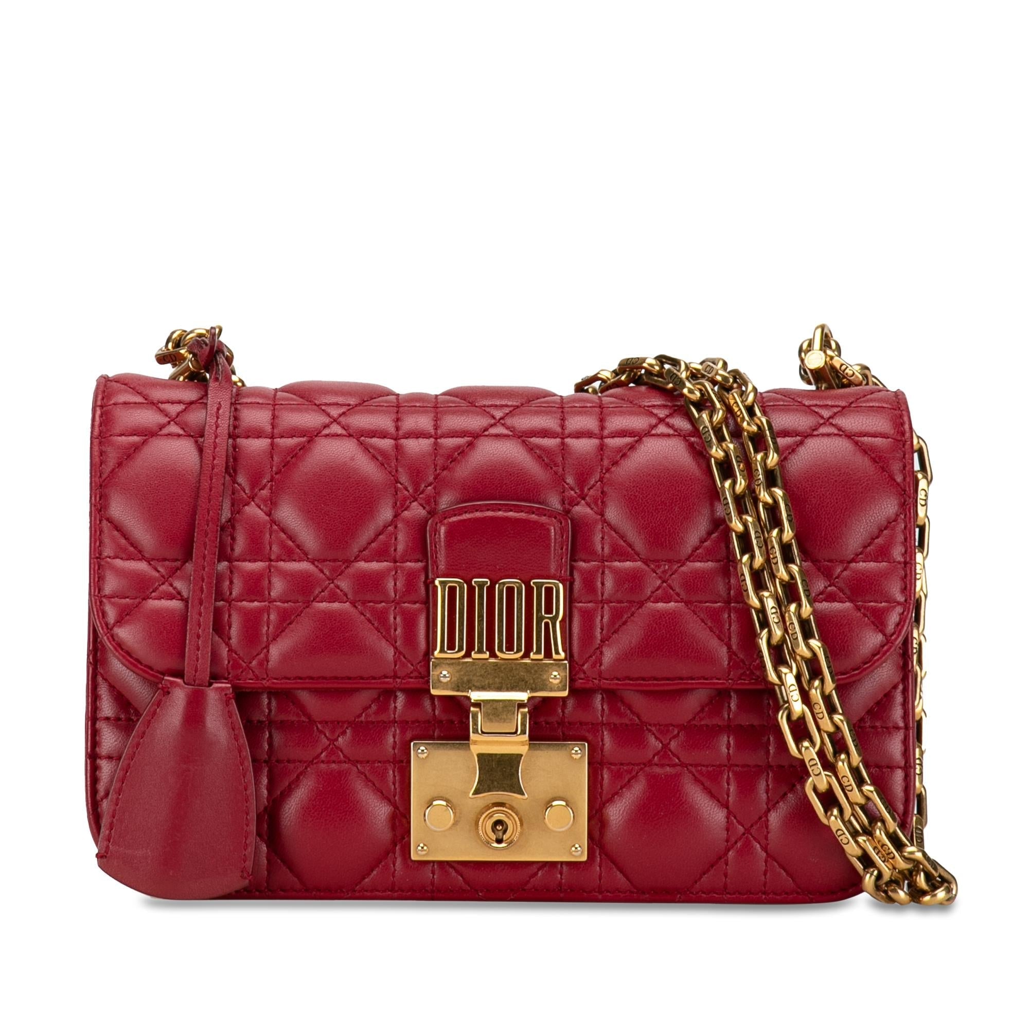 Dior Small Lambskin Cannage DiorAddict Flap (SHG-nouORD)