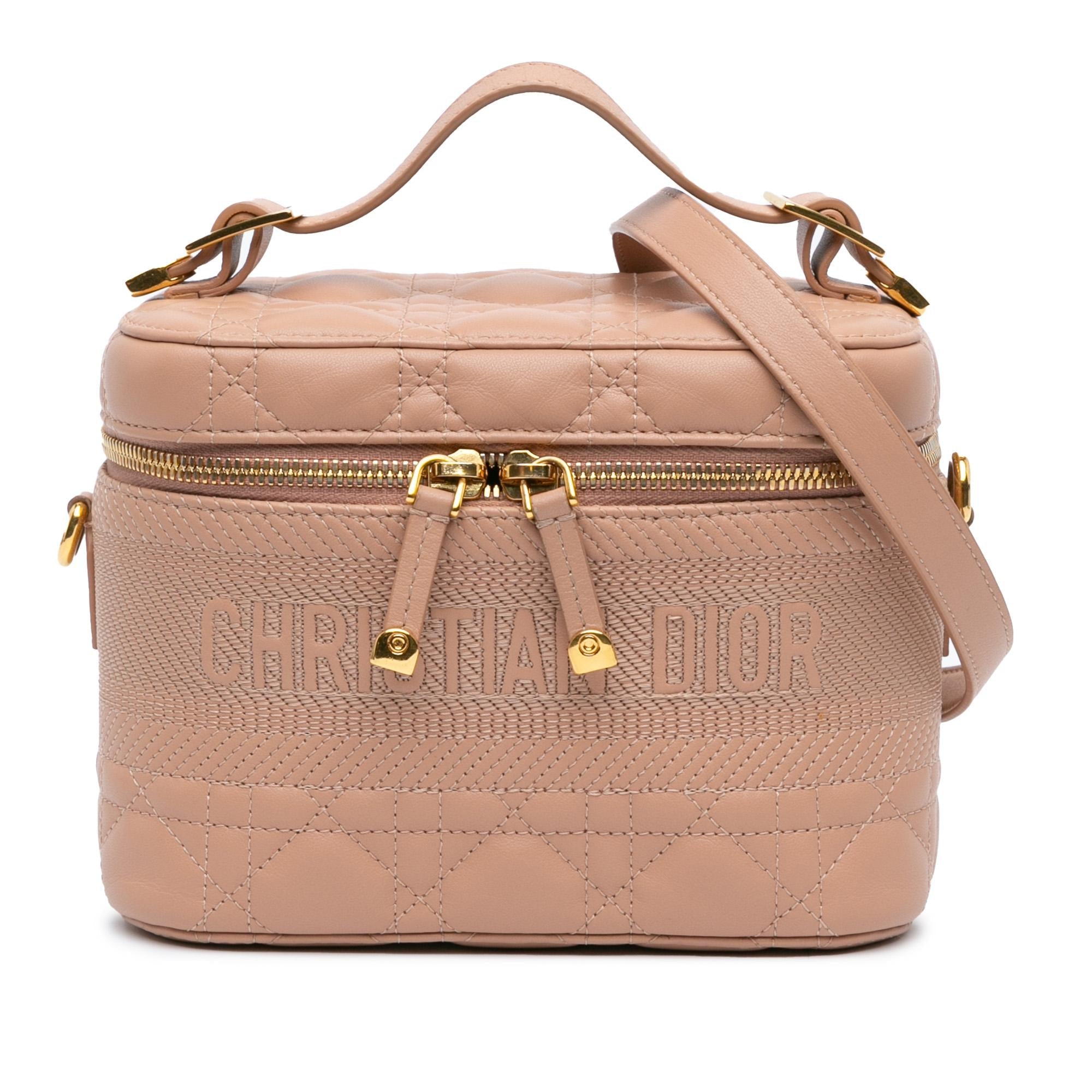 Dior Small Lambskin Cannage DiorTravel Vanity Case (SHG-7AvCAt)