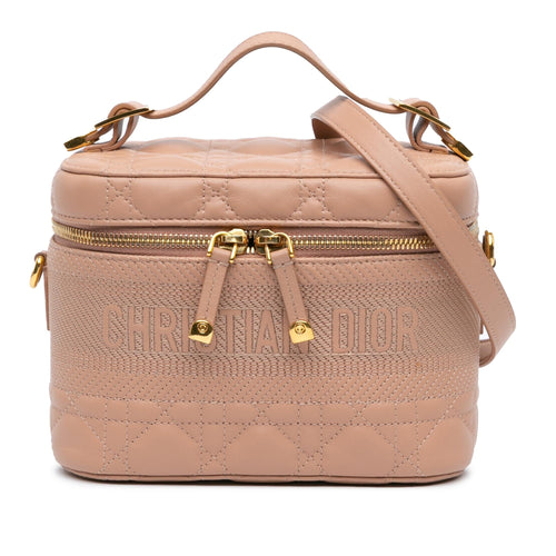 Dior Small Lambskin Cannage DiorTravel Vanity Case (SHG-7AvCAt)