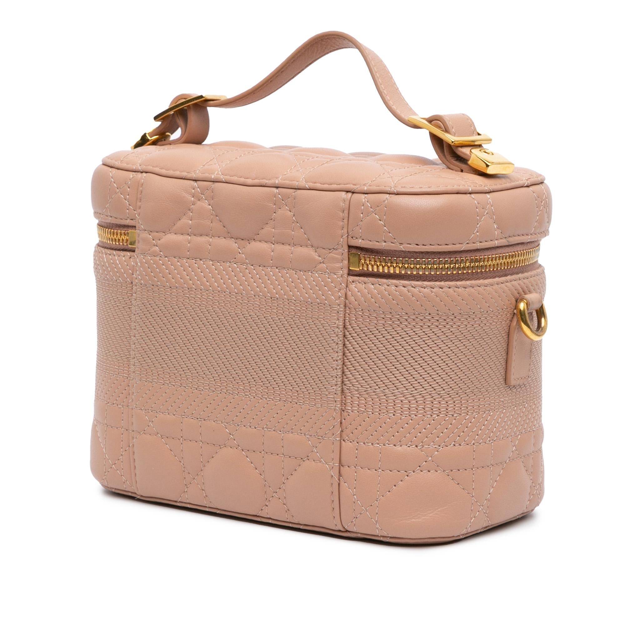 Dior Small Lambskin Cannage DiorTravel Vanity Case (SHG-7AvCAt)