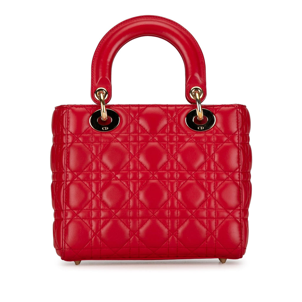 Dior Small Lambskin Cannage Lucky Badges My Lady Dior (SHG-dRVgbU)