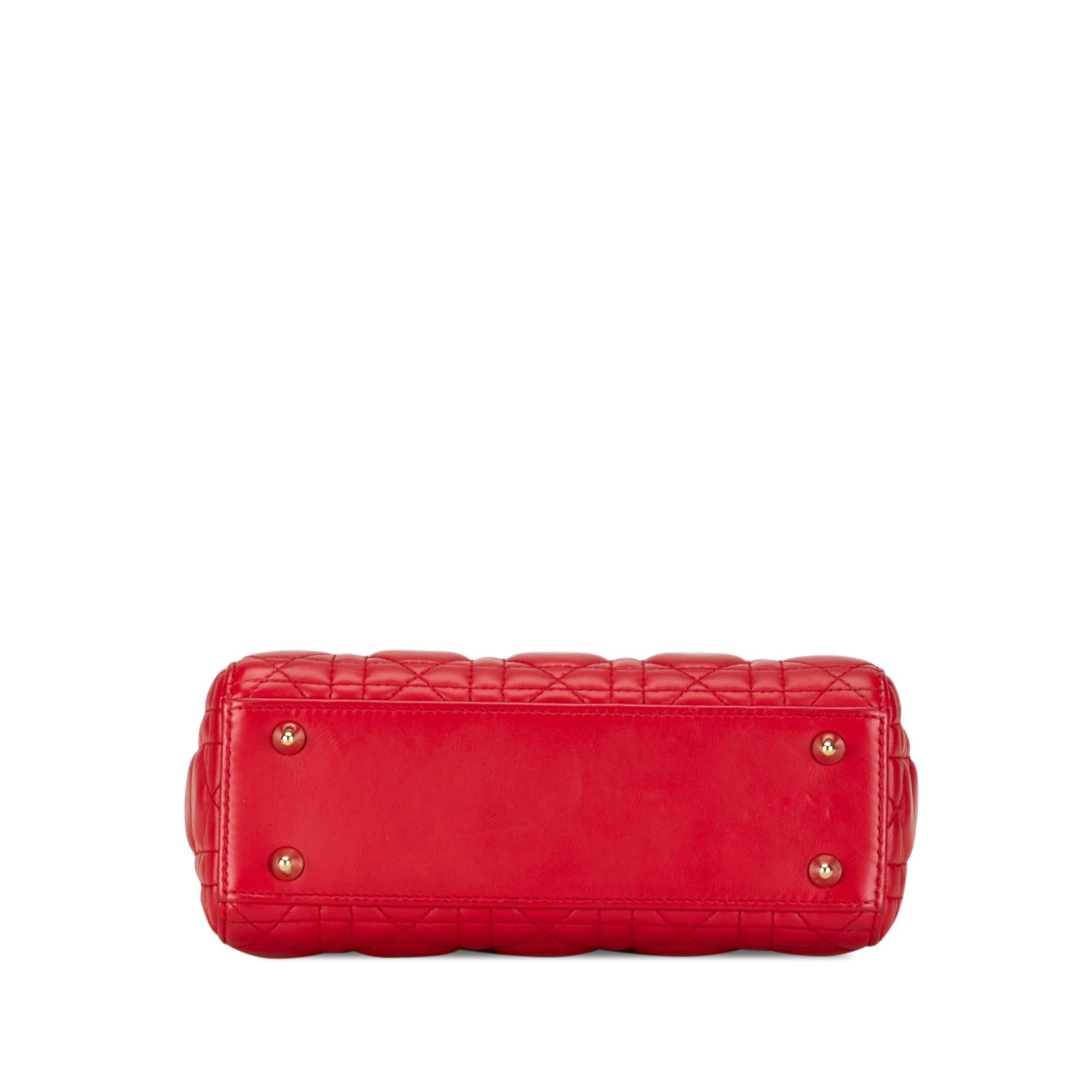 Dior Small Lambskin Cannage Lucky Badges My Lady Dior (SHG-dRVgbU)