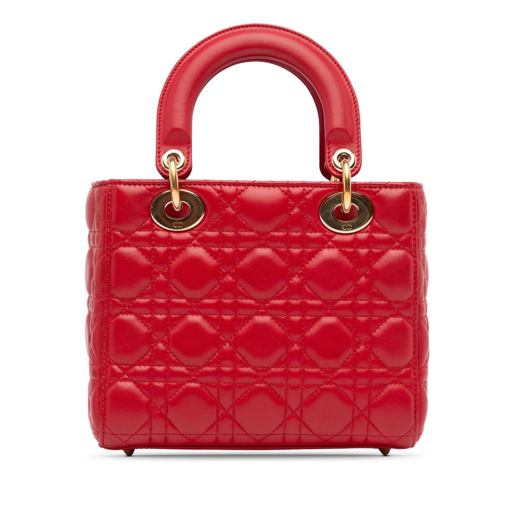 Dior Small Lambskin Cannage Lucky Badges My Lady Dior (SHG-DVBuov)