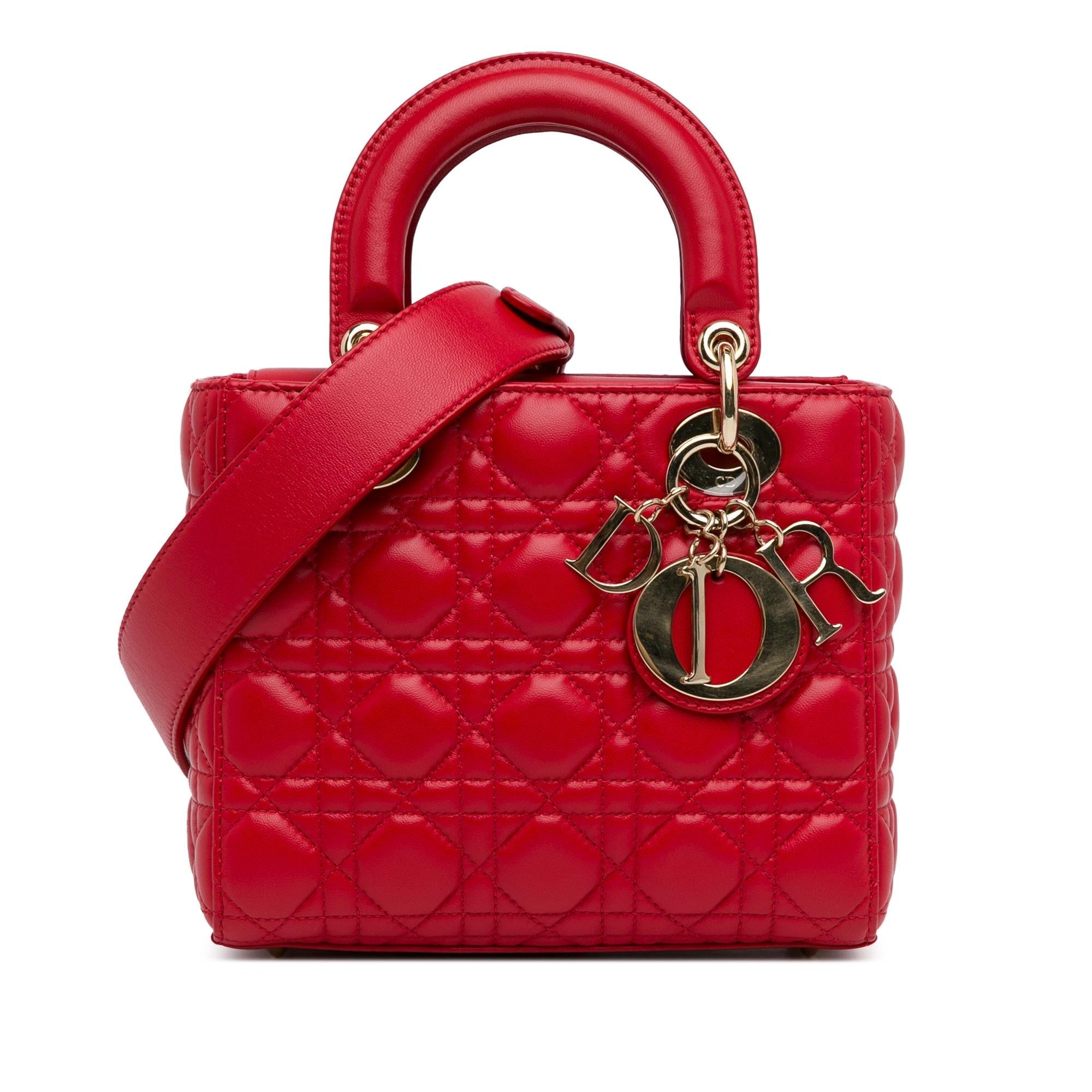 Dior Small Lambskin Cannage Lucky Badges My Lady Dior (SHG-qKkUEz)