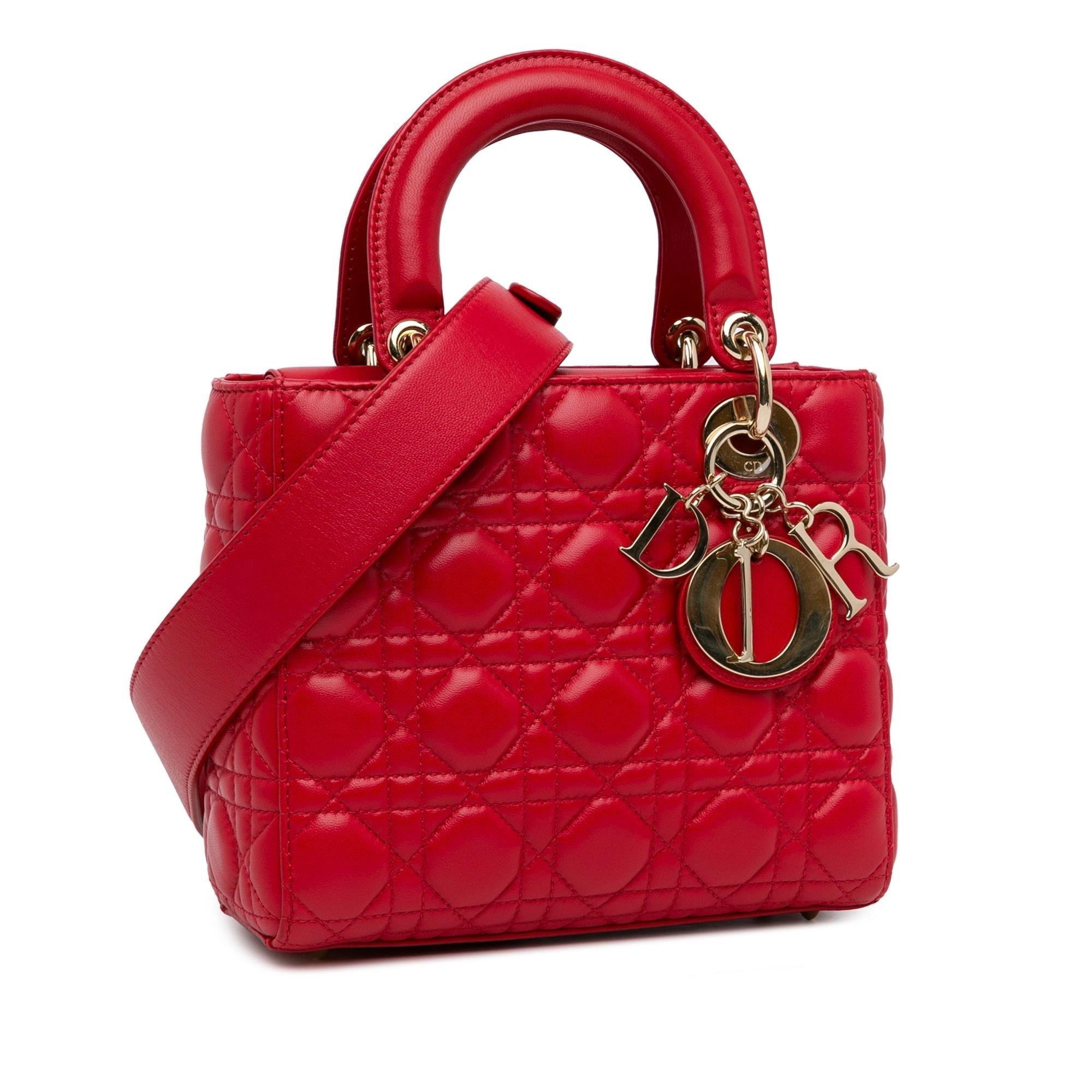 Dior Small Lambskin Cannage Lucky Badges My Lady Dior (SHG-qKkUEz)