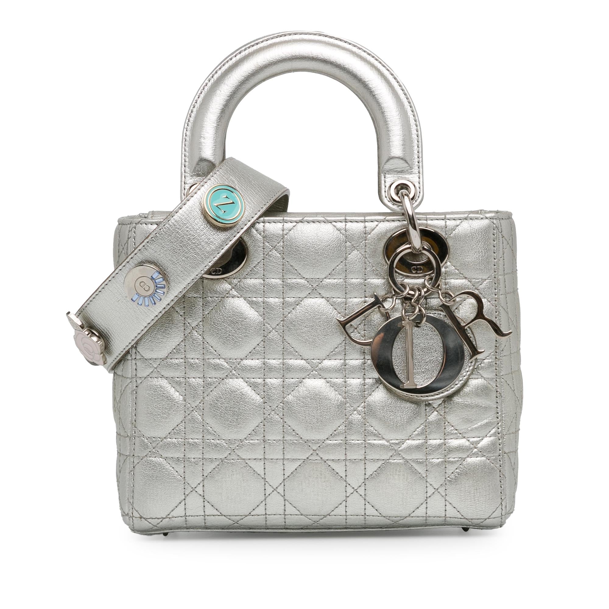 Dior Small Lambskin Cannage My Lady Dior Lucky Badges (SHG-Jg6k3E)