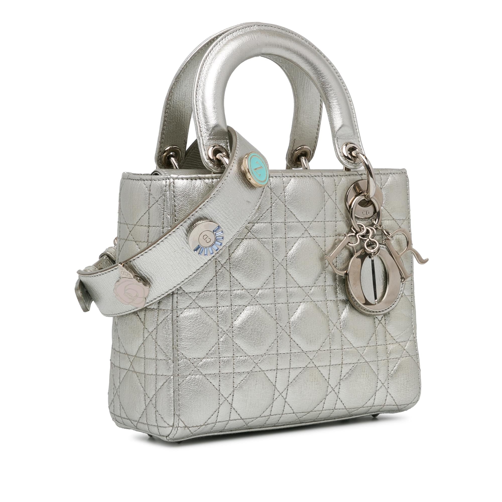 Dior Small Lambskin Cannage My Lady Dior Lucky Badges (SHG-Jg6k3E)
