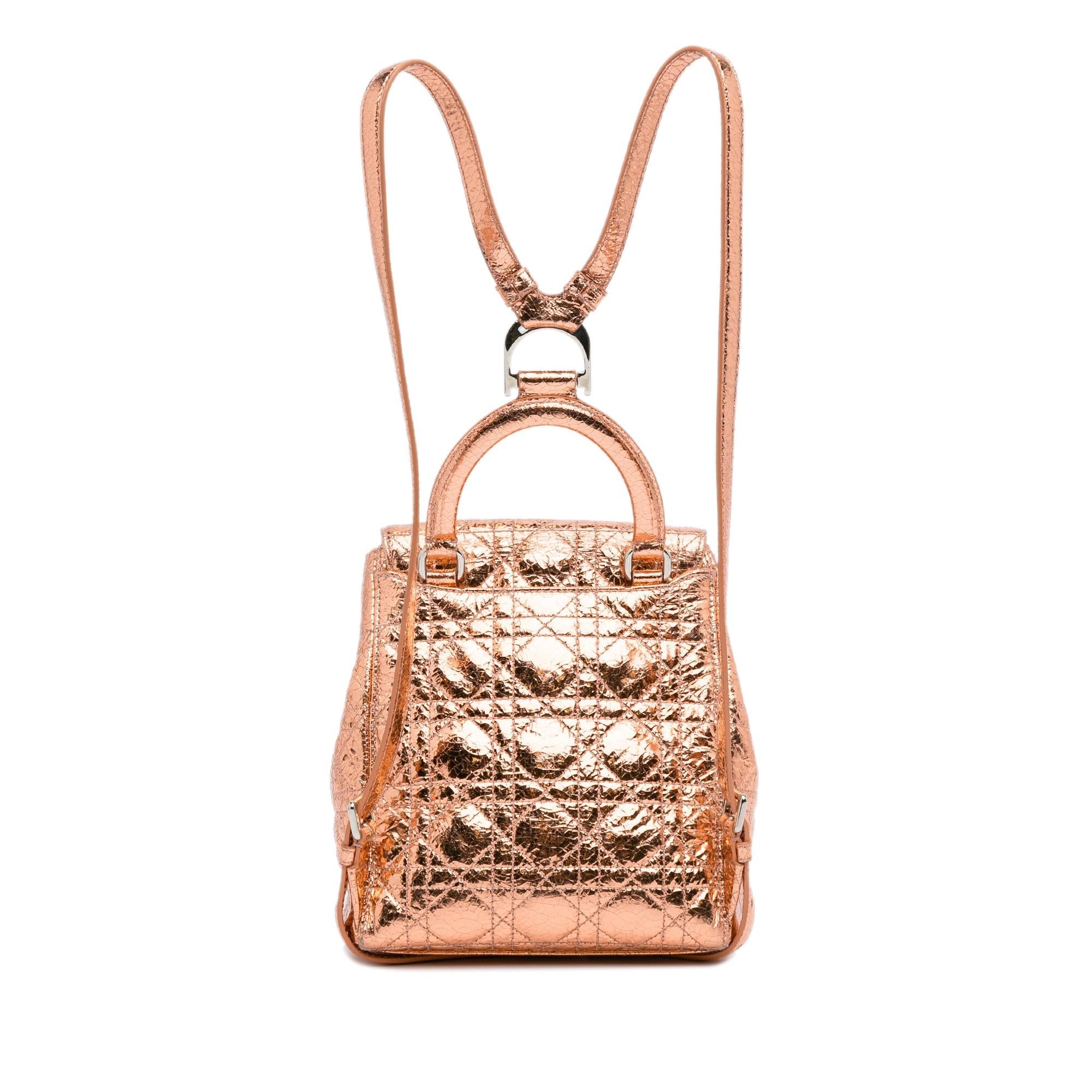 Dior Small Metallic Cannage Stardust Backpack (SHG-Ep0Yhg)