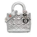 Dior Small Metallic Grained Calfskin Cannage Lucky Badges My Lady Dior (SHG-iCfjm7)