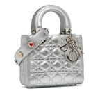 Dior Small Metallic Grained Calfskin Cannage Lucky Badges My Lady Dior (SHG-iCfjm7)