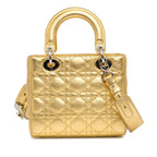 Dior Small Metallic Grained Calfskin Cannage Lucky Badges My Lady Dior (SHG-g4rqaN)