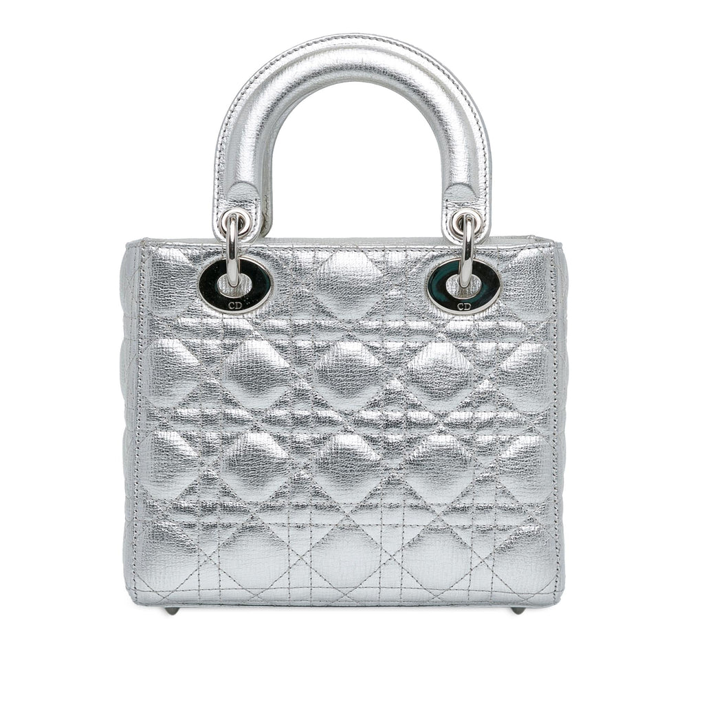 Dior Small Metallic Grained Calfskin Cannage Lucky Badges My Lady Dior (SHG-JrV0kw)