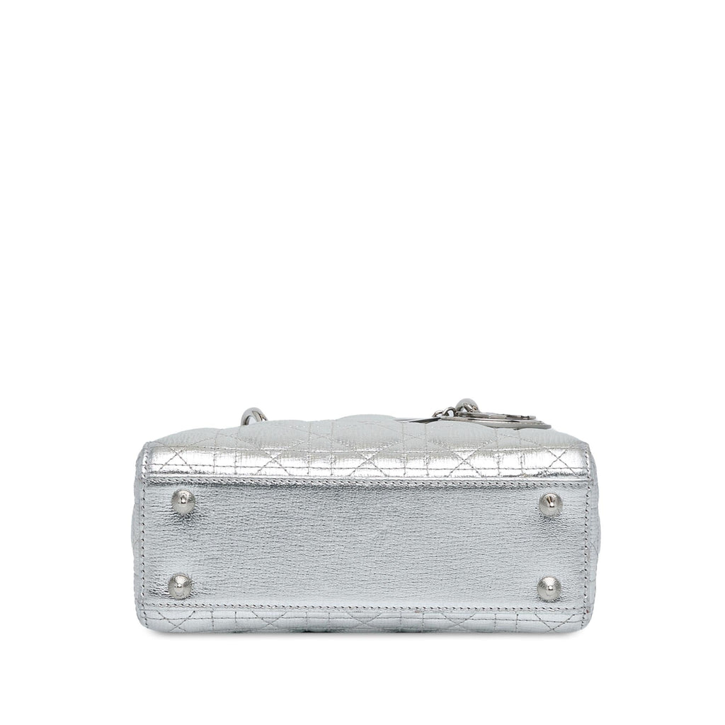 Dior Small Metallic Grained Calfskin Cannage Lucky Badges My Lady Dior (SHG-JrV0kw)