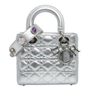 Dior Small Metallic Grained Calfskin Cannage Lucky Badges My Lady Dior (SHG-JrV0kw)