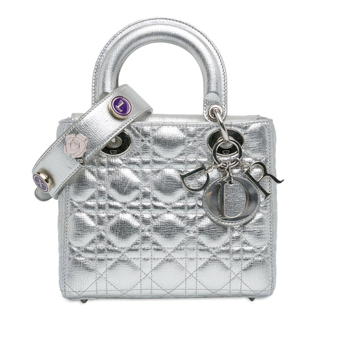 Dior Small Metallic Grained Calfskin Cannage Lucky Badges My Lady Dior (SHG-JrV0kw)