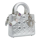 Dior Small Metallic Grained Calfskin Cannage Lucky Badges My Lady Dior (SHG-JrV0kw)