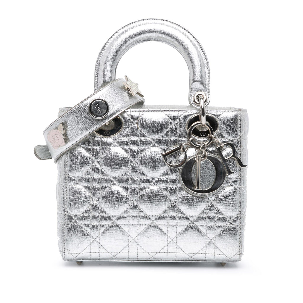 Dior Small Metallic Grained Calfskin Cannage My ABCDior Lady Dior (SHG-SxLbHN)