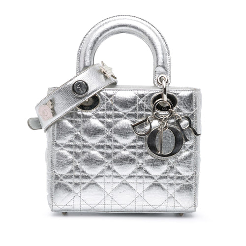 Dior Small Metallic Grained Calfskin Cannage My ABCDior Lady Dior (SHG-SxLbHN)
