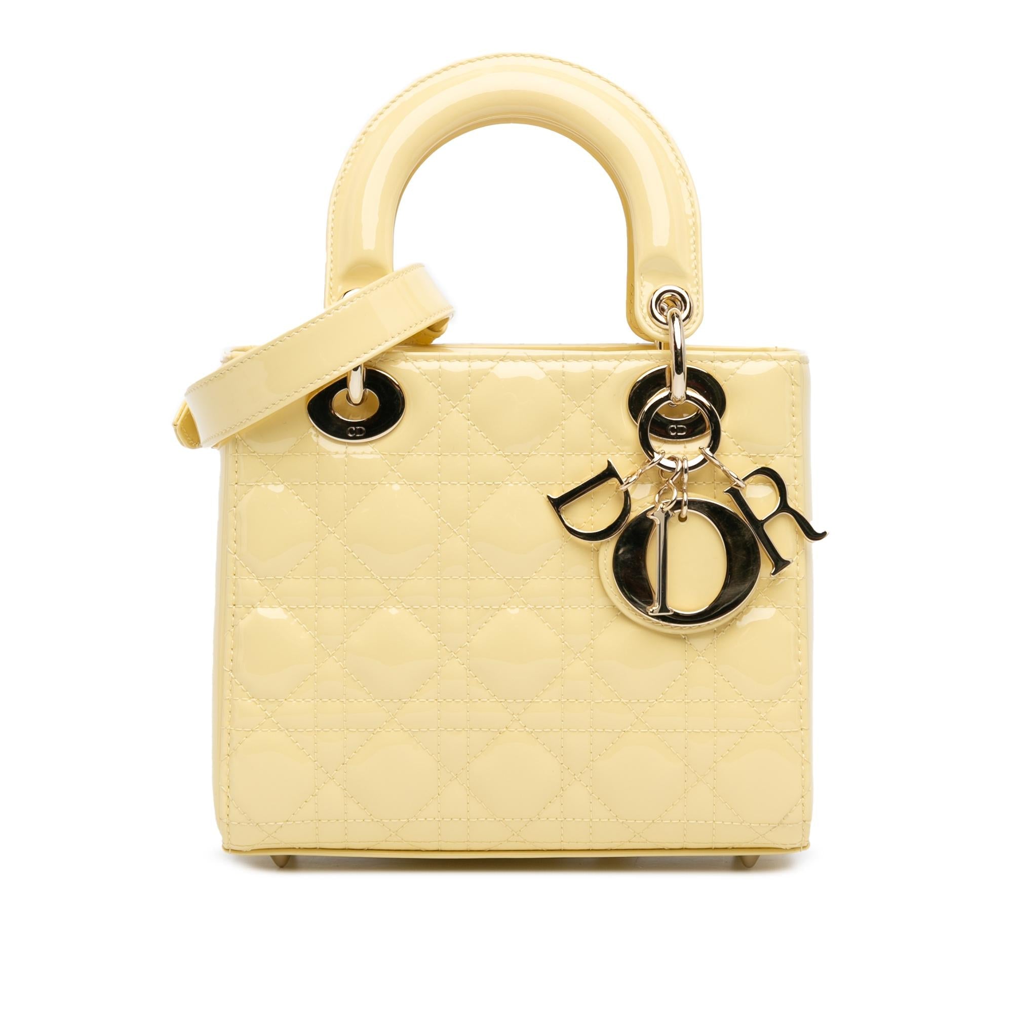 Dior Small Patent Cannage Lady Dior (SHG-KgozhJ)