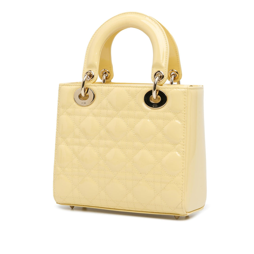 Dior Small Patent Cannage Lady Dior (SHG-KgozhJ)