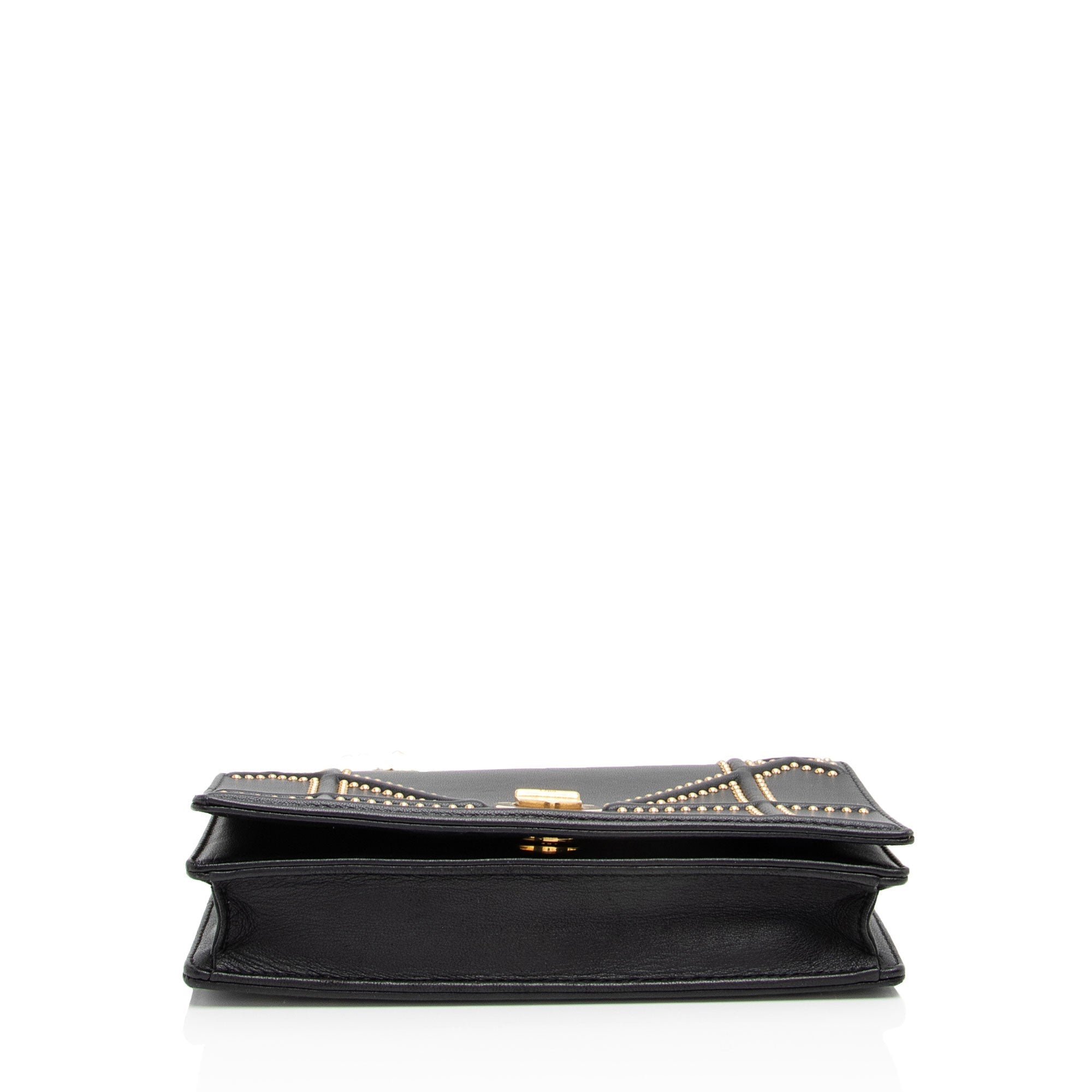 Dior Calfskin Studded Diorama Wallet on Chain Bag (SHF-c4jLp0)