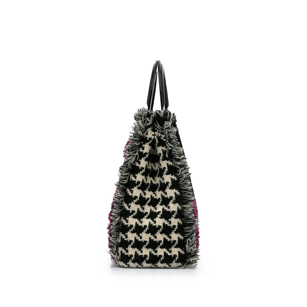 Dior Tweed Diorissimo Houndstooth Satchel (SHG-nLSAIp)