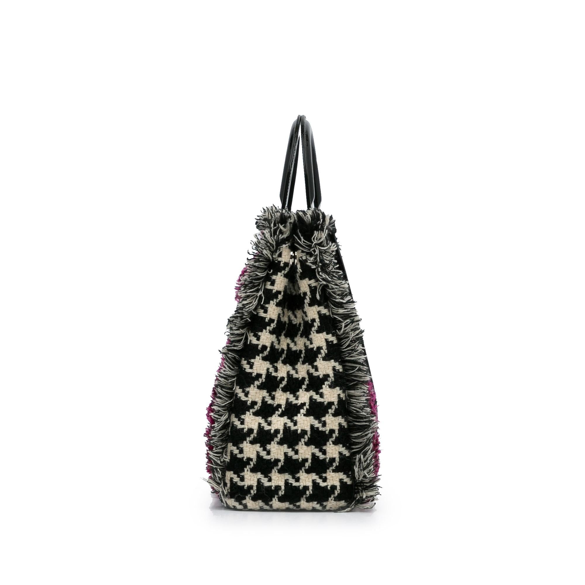 Dior Tweed Diorissimo Houndstooth Satchel (SHG-nLSAIp)