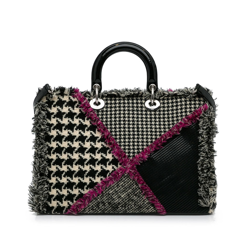 Dior Tweed Diorissimo Houndstooth Satchel (SHG-nLSAIp)
