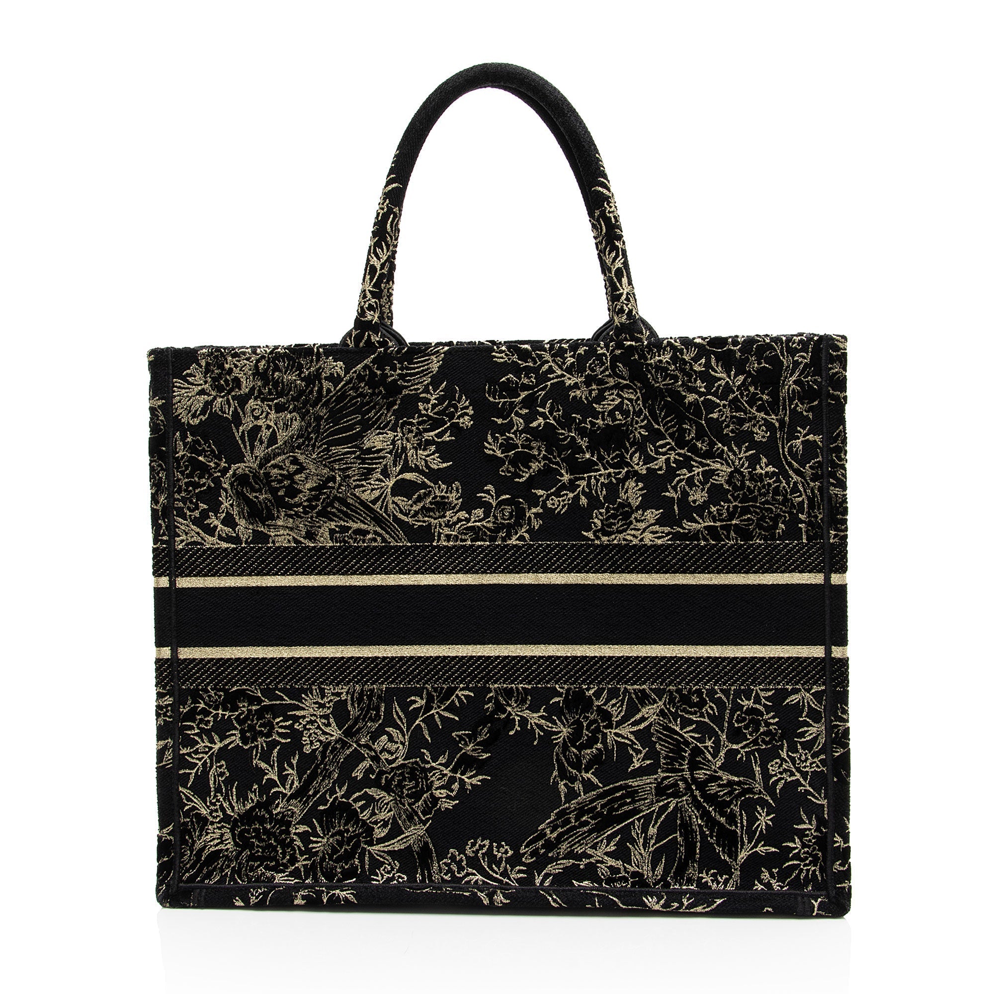 Dior Velvet Jardin d'Hiver Large Book Tote (SHF-6hqWXM)