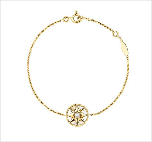 DIOR STAR DIAMOND MOP GOLD NECKLACE