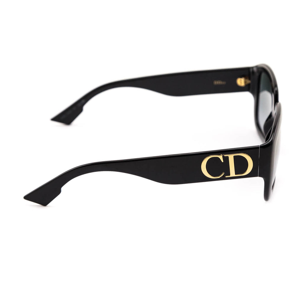 Dior Black DDior Square Tinted Logo Sunglasses