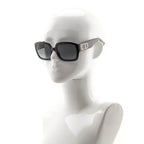 Dior Black DDior Square Tinted Logo Sunglasses
