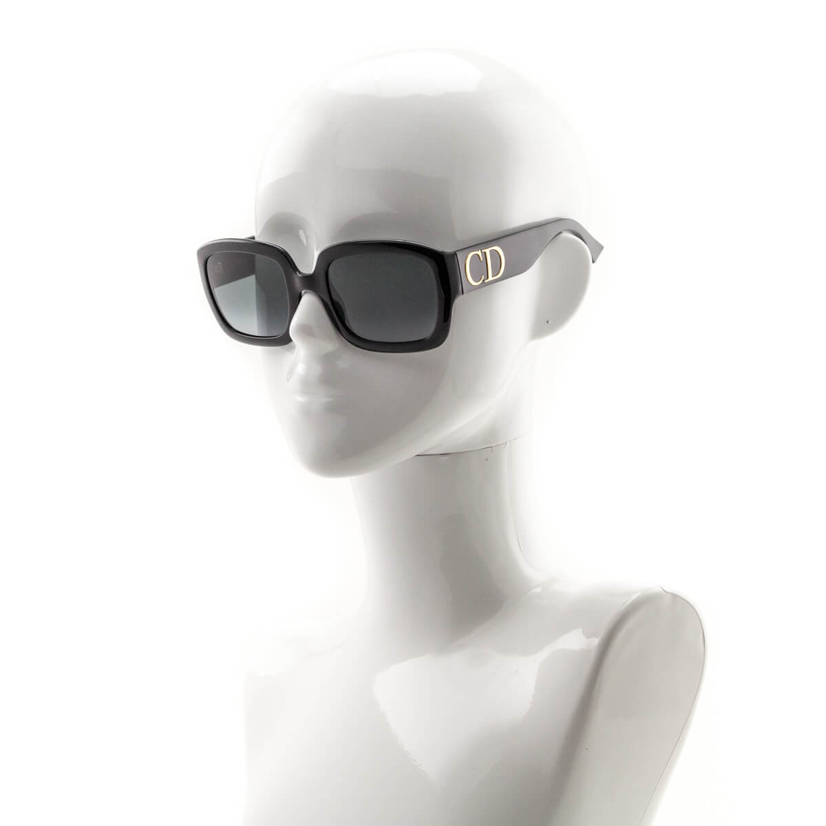 Dior Black DDior Square Tinted Logo Sunglasses