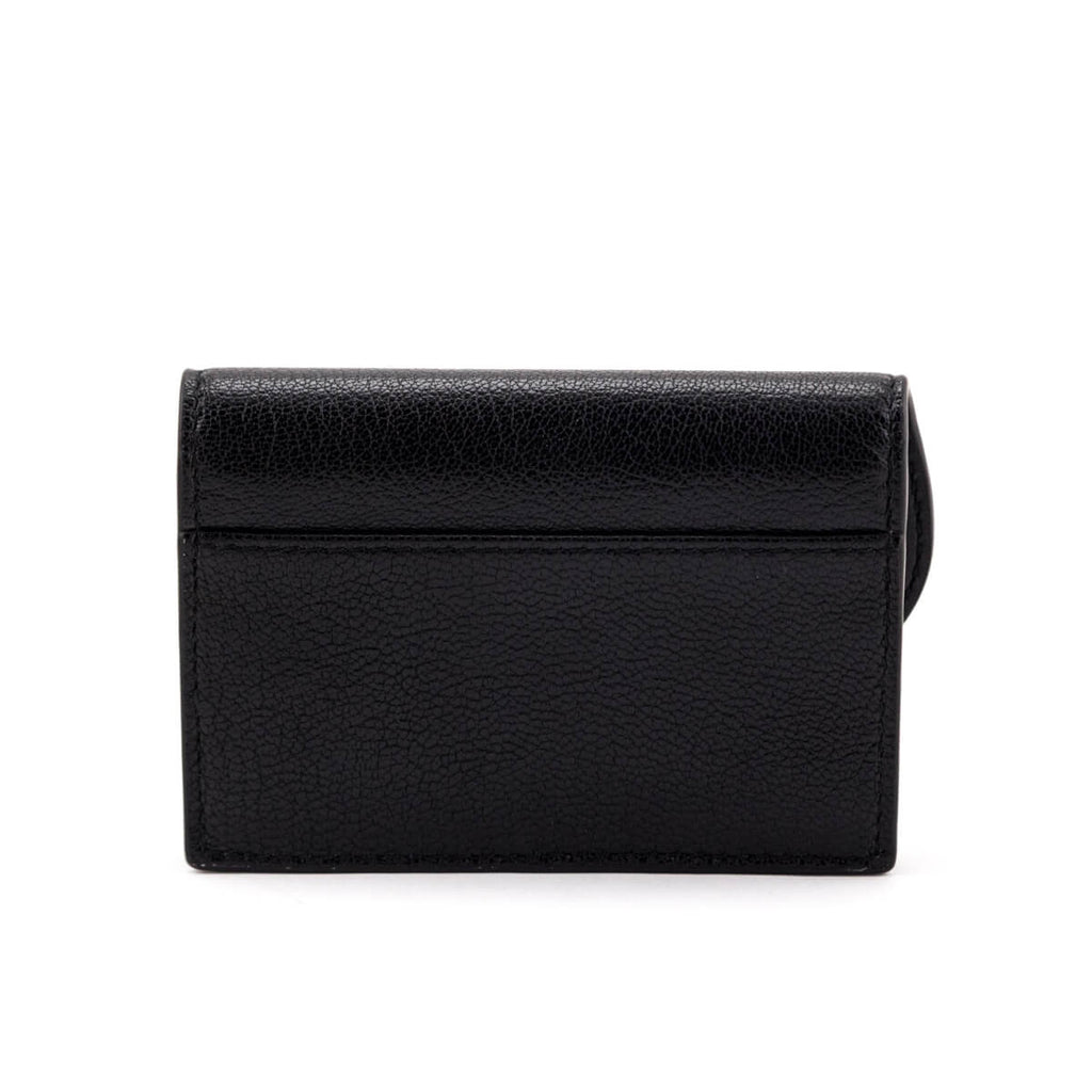 Dior Black Goatskin Saddle Card Holder
