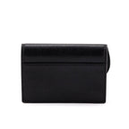 Dior Black Goatskin Saddle Card Holder