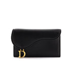 Dior Black Goatskin Saddle Cosmos Card Holder