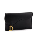 Dior Black Goatskin Saddle Cosmos Card Holder