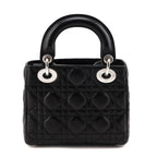 Dior Black Lambskin Cannage Mini Lady Dior