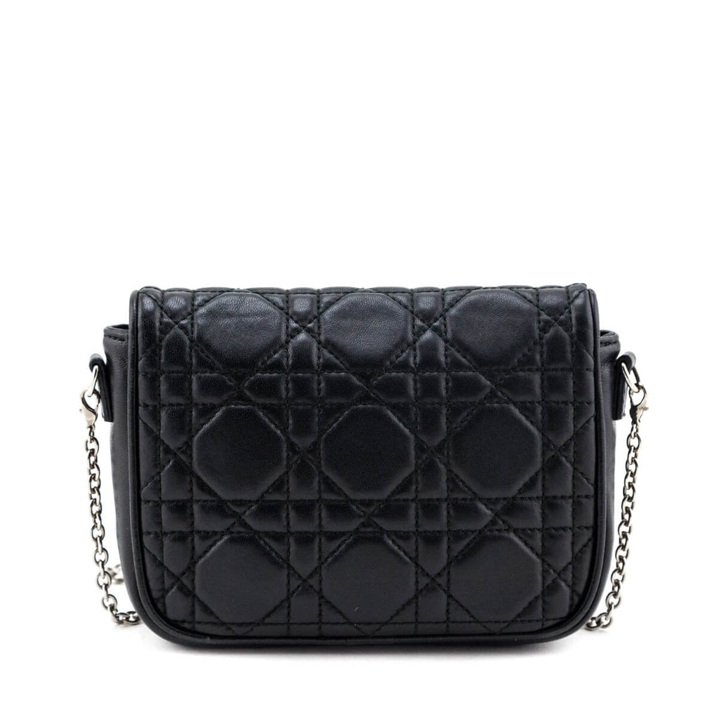 Dior Black Lambskin Mini Chain Bag