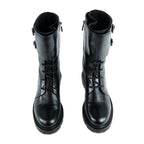 Dior Black Leather Combat Boots Size US 9 | EU 39
