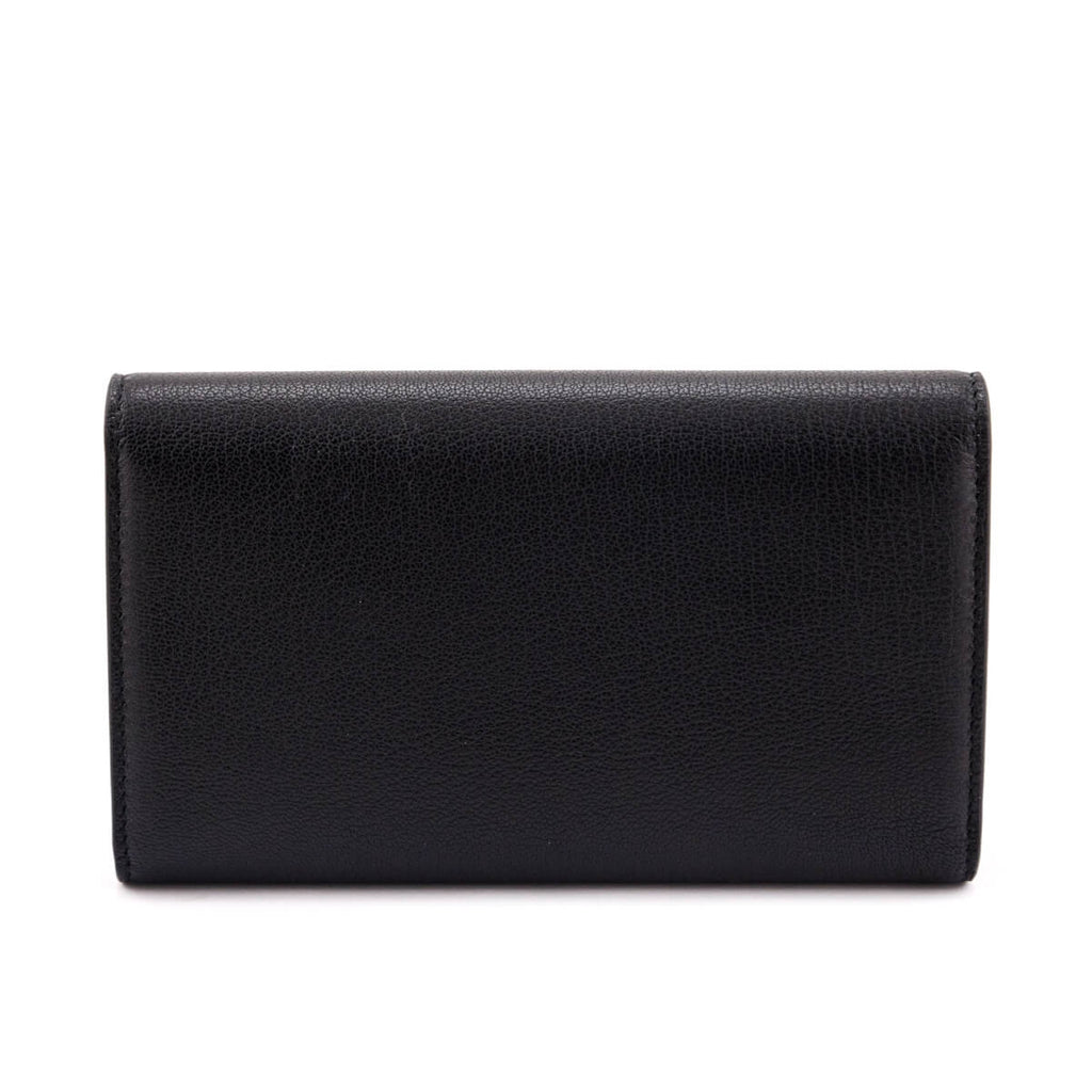 Dior Black Leather Long Saddle Wallet