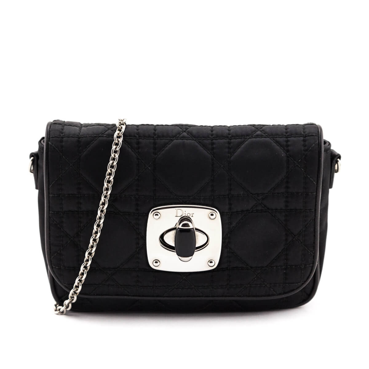 Dior Black Nylon Cannage Mini Crossbody