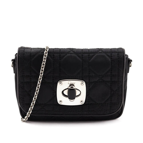 Dior Black Nylon Cannage Mini Crossbody