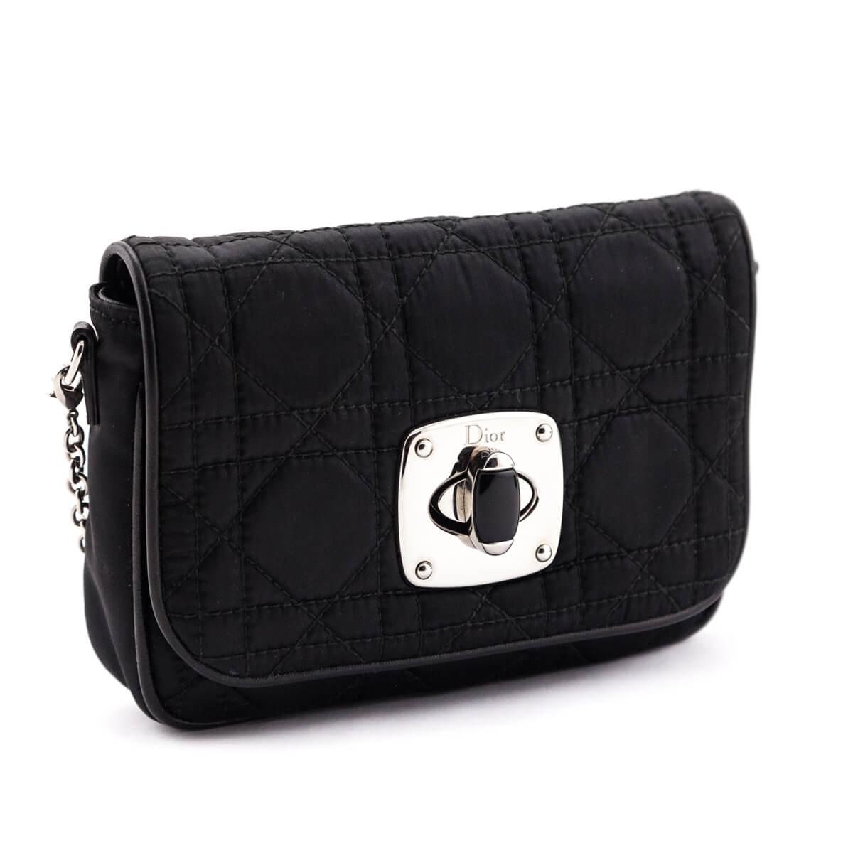 Dior Black Nylon Cannage Mini Crossbody