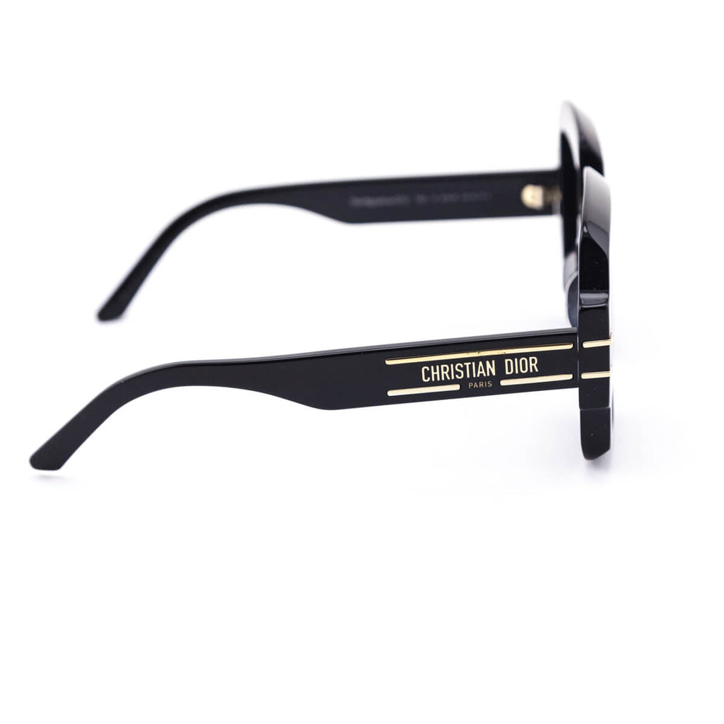 Dior Black Oversized DiorSignature S1U Tinted Sunglasses