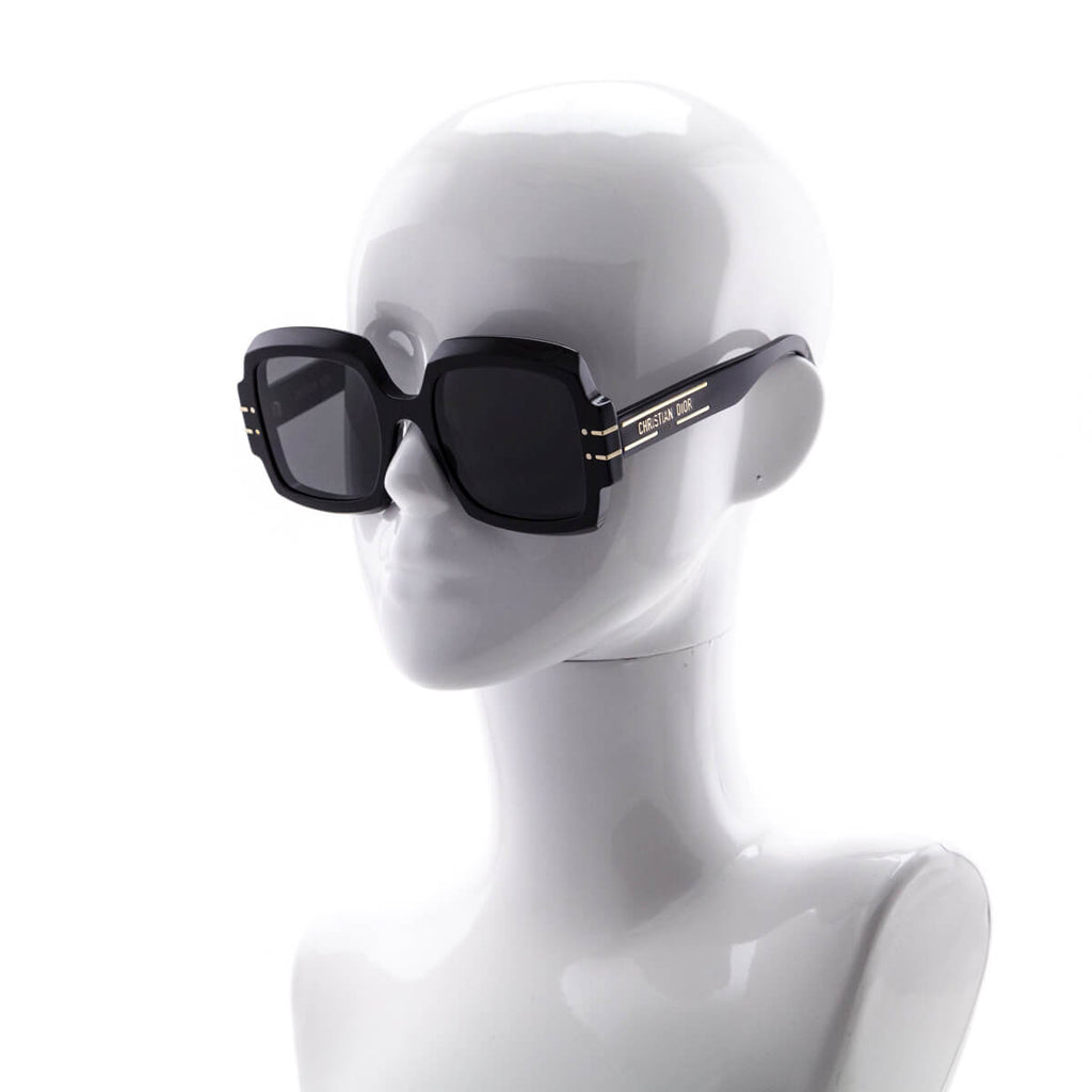 Dior Black Oversized DiorSignature S1U Tinted Sunglasses