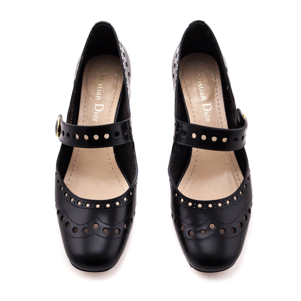 Dior Black Teddy D Mary Jane Pumps Size US 5.5 | EU 35.5