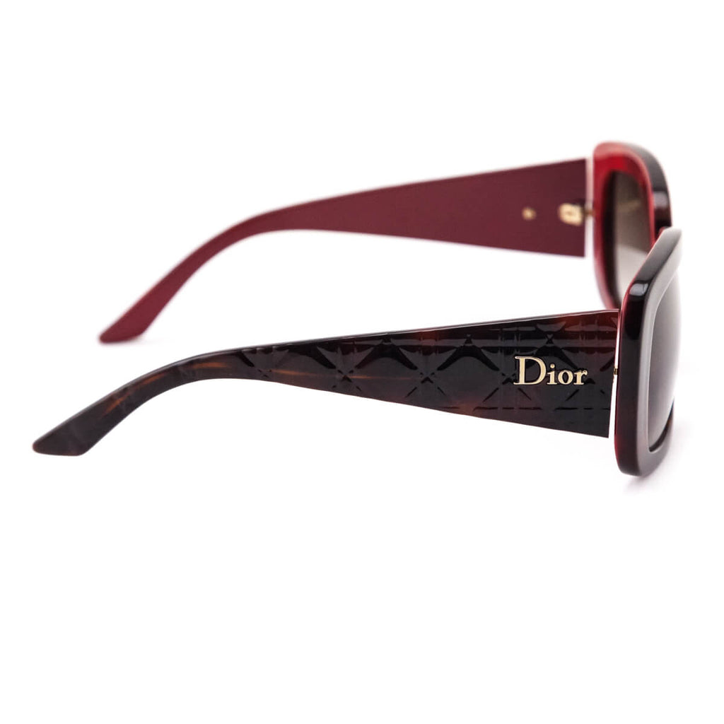 Dior Brown & Red Lady Lady2 Sunglasses