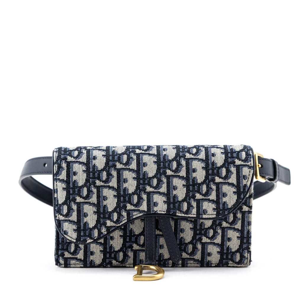 Dior Blue Dior Oblique Saddle Belt Bag