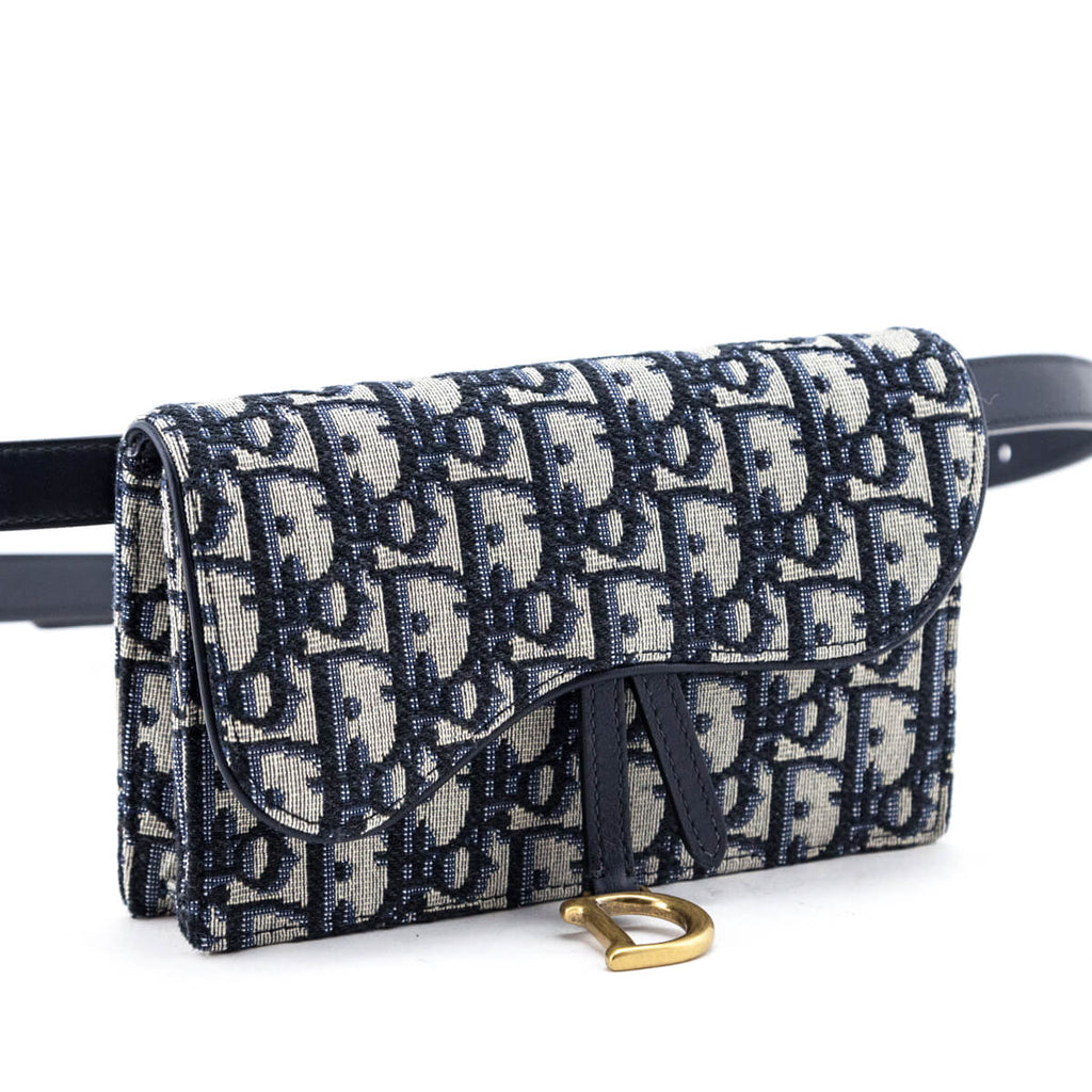 Dior Blue Dior Oblique Saddle Belt Bag